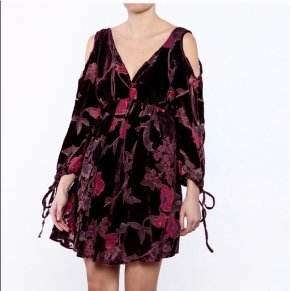 Anama Dresses & Skirts - Velvet Cold Shoulder Dress